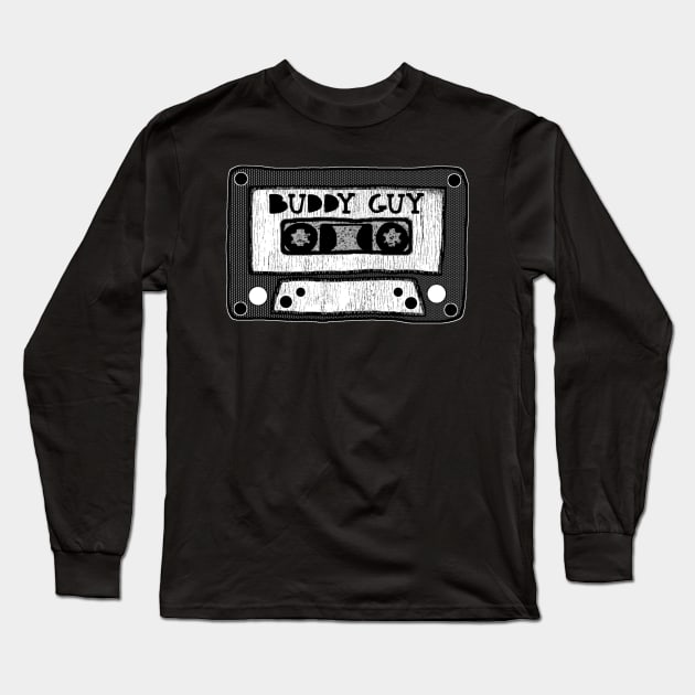 buddy guy cassette black and white Long Sleeve T-Shirt by kurokurosaki